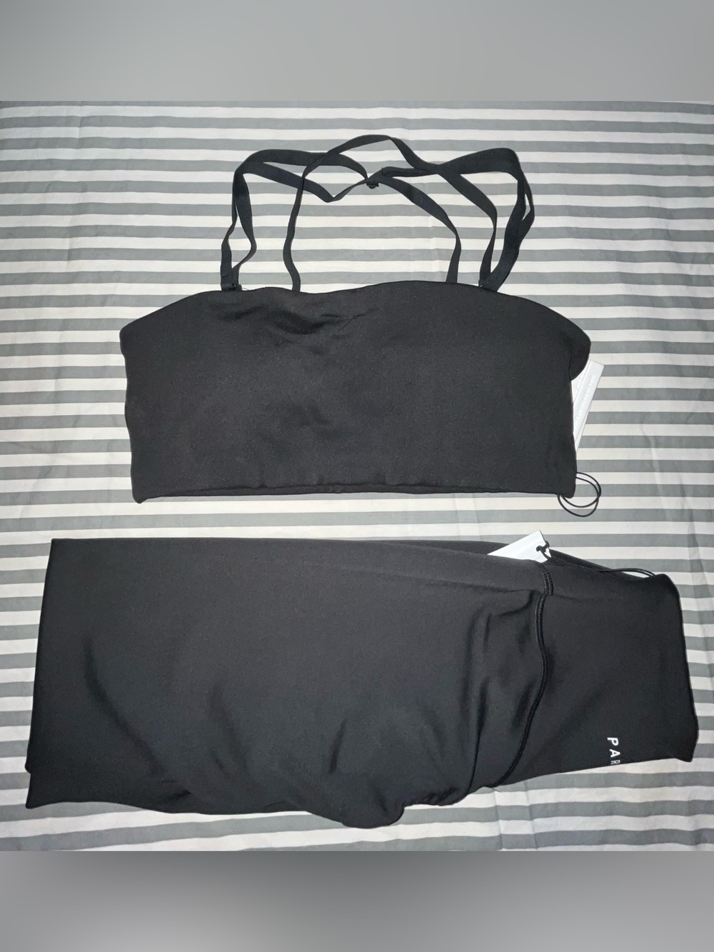 Paragon Fitwear Reluna Sculptseam Plus Legging + Infinity Bra in Black Size M